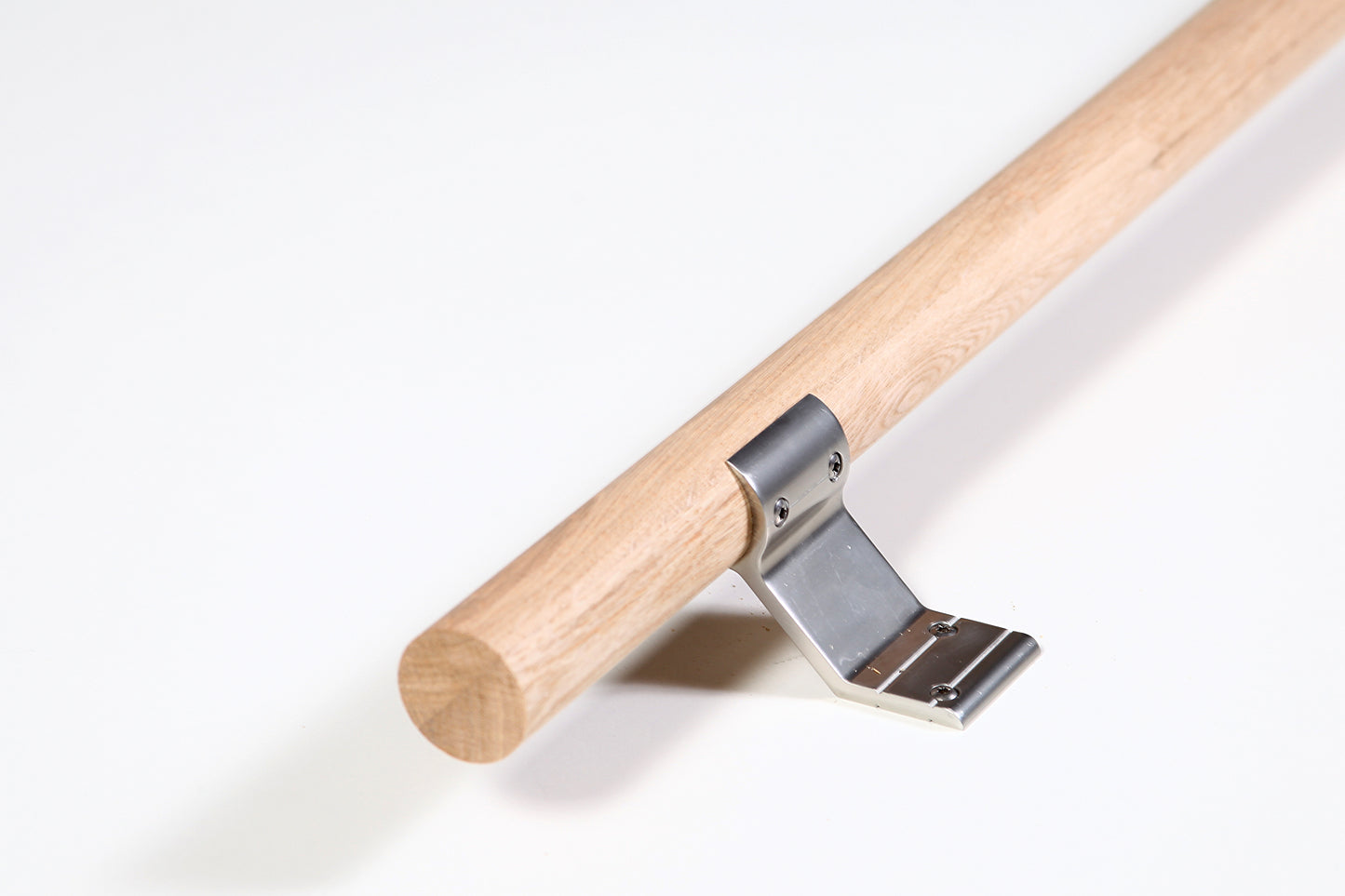 Jeu de mains courantes en bois avec supports en aluminium, Ø 40 mm