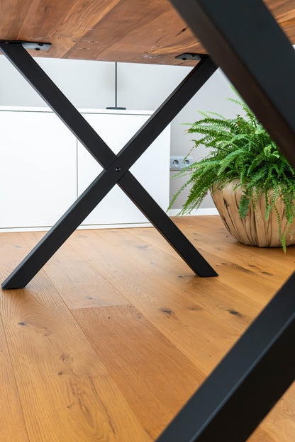 Ensemble de piètements de table en forme de X, 2 pièces démontées
