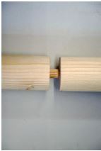 Jubiläumsset Handlaufset Fichte mit Alu-Konsolen 1200 x Ø40 mm 60 Jahre Edition