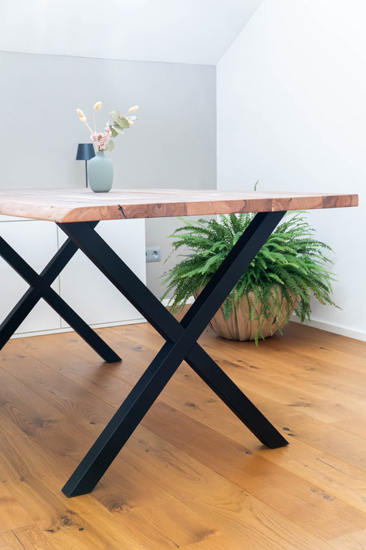 Set Tischuntergestell X-Form, 2 Stück zerlegt