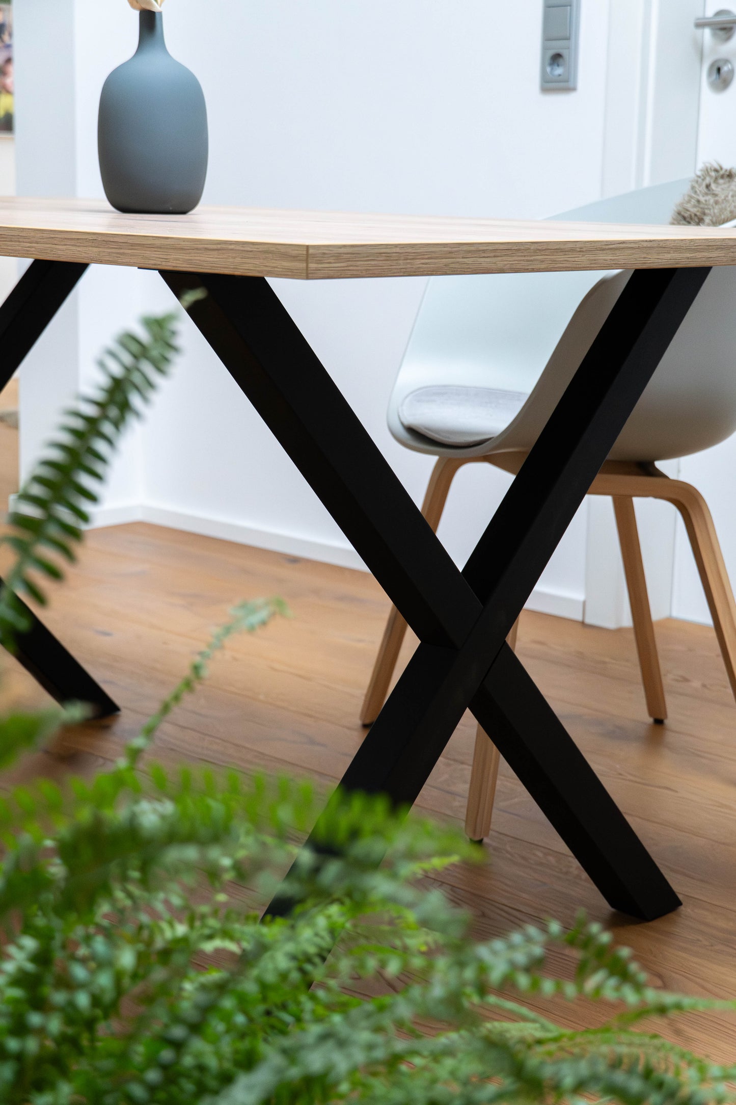 Ensemble de piètements de table en forme de X, 2 pièces démontées