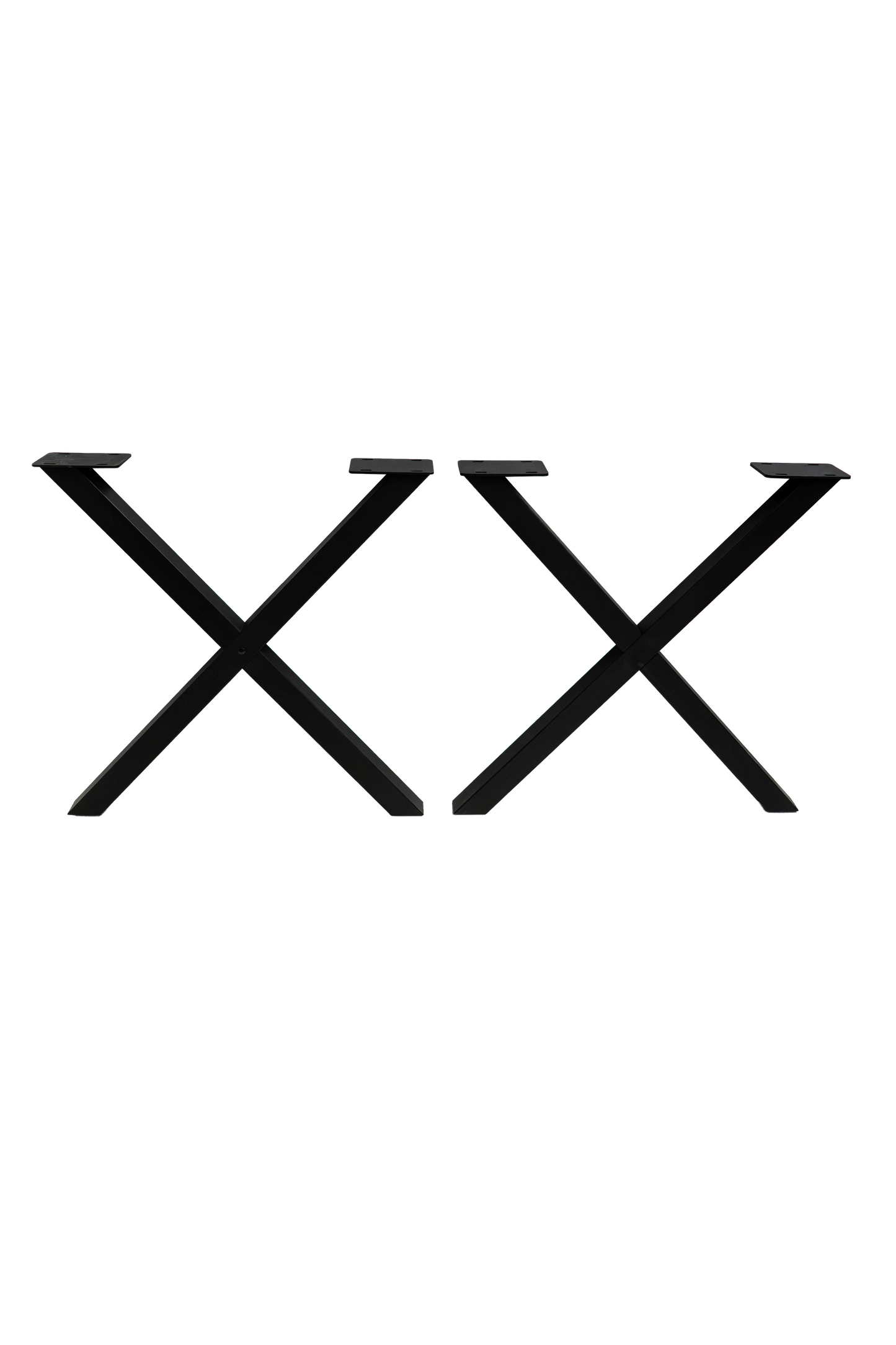 Ensemble de piètements de table en forme de X, 2 pièces démontées