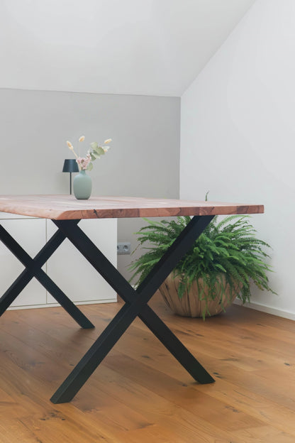 Ensemble de piètements de table en forme de X, 2 pièces démontées